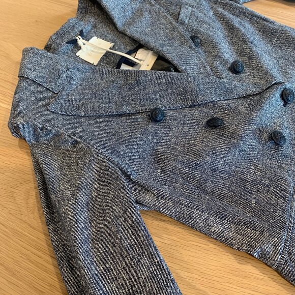 Cutaway Double Breasted Piquet Blazer - Picture 5 of 16